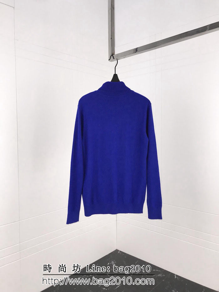 MONCLER蒙口 18ss秋冬新款 滑雪主題圖案 高領 藍色貂絨 男款羊毛衫 ydi1955